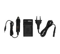 vhbw Chargeur Compatible avec Panasonic SDR-S26, SDR-S7, SDR-S15, SDR-S10EG-S caméra caméscope Action-cam + câble de Voiture + témoin de Charge 4,2 V