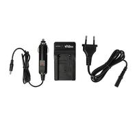 vhbw Chargeur Compatible avec Samsung VP-DC171W, VP-DC171, VP-DC165W, VP-DC163 caméra caméscope Action-cam + câble de Voiture + témoin de Charge 8,4 V
