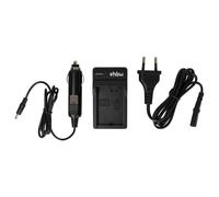 vhbw Chargeur compatible avec Samsung VP-HMX08, SC-MX10P, SC-MX10R, SMX-F30 caméra caméscope action-cam + câble de voiture + témoin de charge 8,4 V