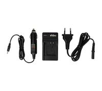 vhbw Chargeur Compatible avec Sanyo VPC-E10, VPC-E875 caméra caméscope Action-cam + câble de Voiture + témoin de Charge 4,2 V