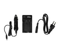 vhbw Chargeur Compatible avec Sanyo Xacti VPE-E870, VPE-E1075 caméra caméscope Action-cam + câble de Voiture + témoin de Charge 4,2 V