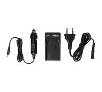 vhbw Chargeur Compatible avec Sony DCR-DVD301, DCR-DVD91E, DCR-HC14, DCR-DVD91 caméra caméscope Action-cam + câble de Voiture + témoin de Charge 8,4 V