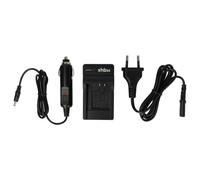 vhbw Chargeur compatible avec Sony NP-BY1, NP-FK1, NP-BK1 pour caméra caméscope + câble de voiture + témoin de charge