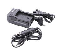 vhbw Chargeur Compatible avec JVC BN-VG121AC, BN-VG121E, BN-VG114US, BN-VG121 caméra caméscope Action-cam + câble de Voiture + témoin de Charge 4,2 V