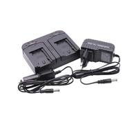 vhbw Chargeur de batterie double compatible avec Panasonic SDR-T70 caméra, DSLR, action-cam
