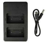 vhbw Chargeur de batterie double compatible avec Scanreco Maxi, Marrel 500, HMF batterie de radio, talkie walkie (station) - 7,2 V, 0,6 A