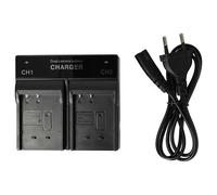 vhbw Chargeur de Batterie Double Compatible avec Sony Cybershot DSC-W530, DSC-W560, DSC-W570, DSC-W610 Appareil Photo, DSLR, Action-cam