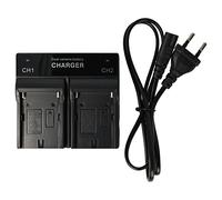 vhbw Chargeur de Batterie Double Compatible avec Sony DCR-TRV33E, DCR-TRV340 caméra, DSLR, Action-cam - Chargeur + Adaptateur Allume-Cigare