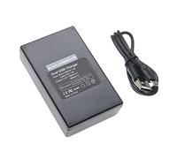 vhbw Chargeur de Batterie Double USB-C/Micro-USB Compatible avec Canon Digital Ixus 200 is Appareil Photo, DSLR, Action-cam + câble Micro-USB