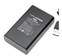 vhbw Chargeur de batterie double USB compatible avec Canon Powershot D10, D20, ELPH 500HS, ELPH 500 HS, S120, S200 PC2007 caméra, DSLR, action-cam