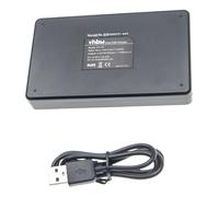 vhbw Chargeur de batterie double USB compatible avec Netgear / Arlo VMA5400-10000S, VMC4040P caméra, DSLR, action-cam - Chargeur, témoin LED de charge