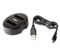 vhbw Chargeur de batterie double USB compatible avec Nikon CoolPix A1000, A900, AW100, AW100s, AW110, AW120, AW120s caméra, DSLR, action-cam