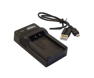 vhbw Chargeur de batterie USB compatible avec Panasonic Lumix DMC-GF3T, DMC-GF3W, DMC-GF3X, DMC-GF5, DMC-GF5X, DMC-GF6, DMC-GF7, DMC-GF7K