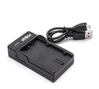 vhbw Chargeur de Batterie USB pour Appareil Photo Compatible avec Panasonic Lumix DMC-L1, DMC-LC1, DMC-LC40, DMC-LC5, DMC-LC5K