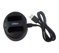 vhbw Chargeur double compatible avec Canon EOS 1100D, , 2000D, 1200D, 4000D, 1300D caméra caméscope action-cam + témoin de charge 8,4 V