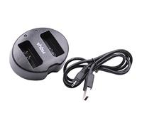 vhbw Chargeur Double Compatible avec Canon EOS 1100D, 2000D, 1200D, 4000D, 1300D caméra caméscope Action-cam + témoin de Charge 8,4 V