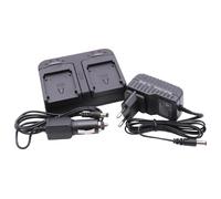 vhbw Chargeur double compatible avec Canon ES-65, ES-6500V, ES-65 Hi8, ES-7000es, ES-7000V caméra caméscope action-cam - Station, témoin de charge