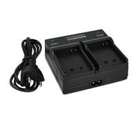 vhbw Chargeur Double Compatible avec Canon Legria HF M31 HD, HF M32, HF M306 HD, HF M307 caméra caméscope Action-cam + témoin de Charge 4.2/8.4 V