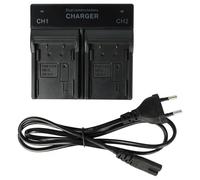 vhbw Chargeur Double Compatible avec Canon NB-2L | BP-2L5, BP-2L12, BP-2L13, BP-2L14, BP-2L18 caméra caméscope action-cam - Station, témoin de charge