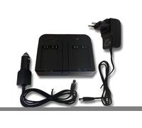 Chargeur rapide vhbw double compartiments câble allume-cigare pour batterie NB-10L comme Canon Powershot G1 X, G10,G15, G16, SX40, SX40HS,SX50, SX50HS G