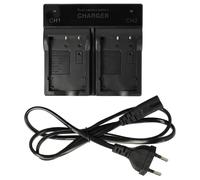 vhbw Chargeur Double Compatible avec Creative Vado HD Pocket Video Cam, Video Cam caméra caméscope Action-cam - Station, témoin de Charge