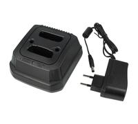 vhbw Chargeur double compatible avec Motorola AP- 6574 batteries de radio - Socle + Prise, 4 - 15 V, 0,8 (2 x 0,4) A
