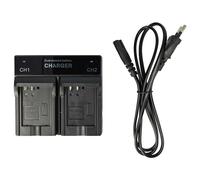 vhbw Chargeur Double Compatible avec Nikon Coolpix W300, S9900, S9700 caméra caméscope Action-cam - Station, témoin de Charge