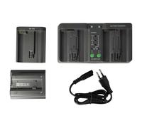 vhbw Chargeur Double Compatible avec Nikon D2H, D2Hs, D2X, D2Xs, D3, D3s, D3X, D4, D6, F6 caméra, Action-cam - Chargeur, témoin de Charge