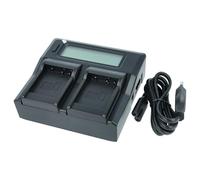 vhbw Chargeur Double Compatible avec Panasonic DMW-BLG10E, DMW-BLH7, DMW-BLH7E caméra caméscope Action-cam - Station avec écran LED, témoin de Charge