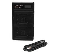 vhbw Chargeur Double Compatible avec Panasonic HDC-SD80, HDC-SD90, HDC-SD99, HDC-SDX1, HDC-TM40, HDC-TM55 caméra caméscope Action-cam - Station