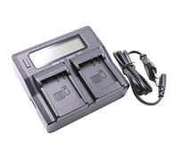 vhbw Chargeur Double Compatible avec Panasonic Lumix DC-GX880 caméra caméscope Action-cam - Station avec écran LED, témoin de Charge