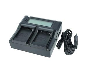 vhbw Chargeur Double Compatible avec Panasonic Lumix DC-GX880 caméra caméscope Action-cam - Station avec écran LED, témoin de Charge