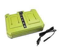 vhbw Chargeur Double Compatible avec Ryobi 40V Lithium Brushless Batteries Li-ION d'outils/de Tondeuse