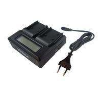 vhbw Chargeur double compatible avec Sony Handycam FDR-AX700E caméra caméscope action-cam + écran LED + témoin de charge 5 V