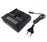 vhbw Chargeur double remplacement pour Canon CG-800, CG-800E, CG-800B pour caméra caméscope action-cam + écran LED + témoin de charge 8.4/12.6/16.8 V