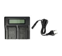 vhbw Chargeur double remplacement pour Sony BC-QZ1 pour caméra action-cam