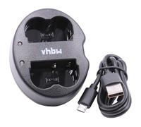 vhbw Chargeur double USB compatible avec Canon Optura 10, 100 MC, 20, 50 MC, 200 MC, PI, Xi caméra, action-cam - Chargeur, témoin de charge