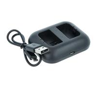 vhbw Chargeur Micro-USB Double Compatible avec Sony Alpha NEX-5K, NEX-5H, NEX-5HB caméra caméscope Action-cam + câble Micro-USB + témoin de Charge