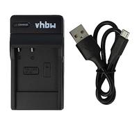 vhbw Chargeur USB-C Compatible avec Casio NP-40DCA | NP-40, NP-40DBA caméra caméscope + câble USB-C + témoin de charge
