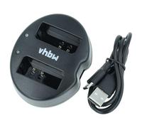 vhbw Chargeur USB-C Double Compatible avec Canon EOS Rebel T6, Rebel T7 caméra caméscope Action-cam + câble USB-C + témoin de Charge