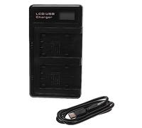 vhbw Chargeur USB-C Double Compatible avec Panasonic HC-V700M, HDC-SD40, HC-V707, HDC-HS80, HDC-HS60 caméra caméscope + câble USB-C