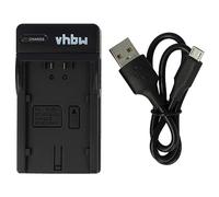 vhbw Chargeur USB de Batterie Compatible avec Panasonic CGR-D110, CGR-D120, CGR-D220, CGR-D220E/1B Batterie Appareil Photo Digital, DSLR, Action cam