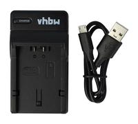 vhbw Chargeur USB de batterie compatible avec Panasonic Lumix DMC-FZ7, DMC-FZ8, DMC-FZ18, DMC-FZ28 batterie appareil photo digital, DSLR, action cam