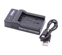 vhbw Chargeur USB de batterie compatible avec Panasonic SDR-H100, SDR-T50, SDR-T70, SDR-S45 batterie appareil photo digital, DSLR, action cam