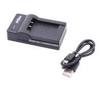 vhbw Chargeur USB de batterie compatible avec Sony Cybershot DSC-WX300B, DSC-WX300R, DSC-WX300W batterie appareil photo digital, DSLR, action cam