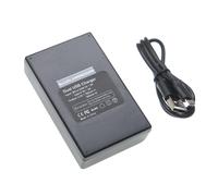 vhbw Chargeur USB double compatible avec Canon PowerShot D10, D20, ELPH 500HS caméra action-cam + câble micro-USB + écran LED 4,2 V