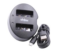 vhbw Chargeur USB double compatible avec Olympus Pen E-PL5, E-P1, E-P7, E-P2, E-P3, E-PL1, E-PL3 caméra action-cam + témoin de charge