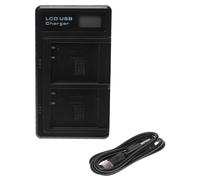 vhbw Chargeur USB double compatible avec Panasonic Lumix DMC-GX80H, DMC-GF6, DMC-GX80, DMC-GX80W, DMC-GX80K, DMC-GX7 caméra action-cam