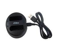 vhbw Chargeur USB double compatible avec Sony Alpha ILCE-6300, ILCE-7RM2, NEX-3, NEX-3A, NEX-3D caméra caméscope action-cam + témoin de charge 8,4 V