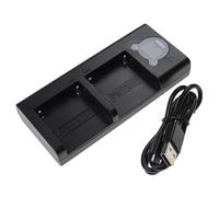 vhbw Chargeur USB double compatible avec Sony NP-F750SP, NP-F750, NP-F930, NP-F950 caméra caméscope action-cam + câble micro-USB + témoin de charge